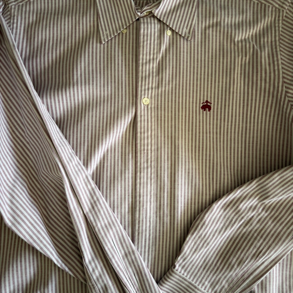 Brooks Brothers Regent Maroon stripes Large